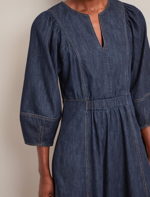 Jude Denim Maxi Dress - Dark Blue - 画像 (7)