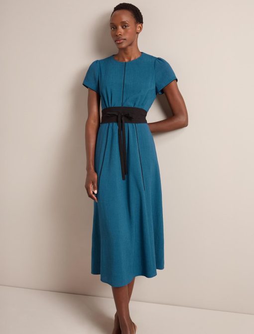 Rosie Techni Voile Maxi Dress - Azure Blue - 画像 (11)