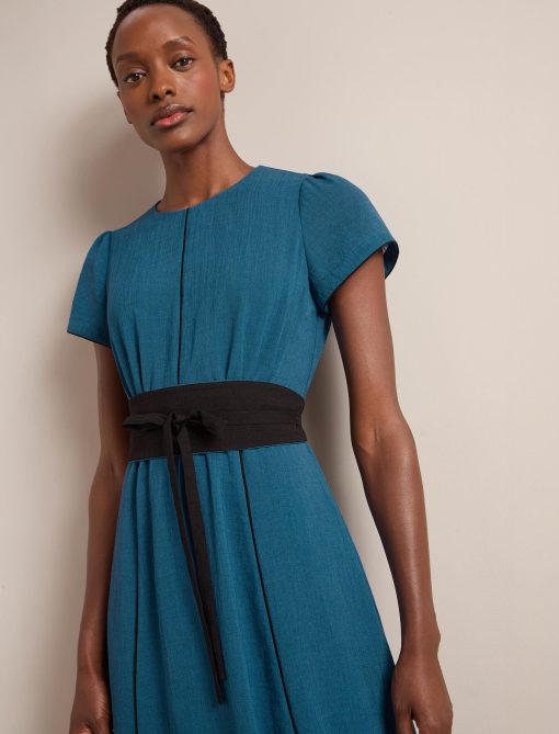 Rosie Techni Voile Maxi Dress - Azure Blue - 画像 (7)