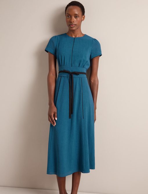 Rosie Techni Voile Maxi Dress - Azure Blue - 画像 (10)