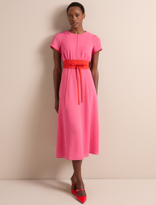 Rosie Techni Voile Maxi Dress - Hot Pink Crimson - 画像 (8)