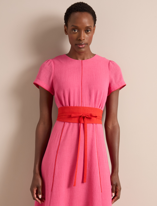 Rosie Techni Voile Maxi Dress - Hot Pink Crimson - 画像 (7)