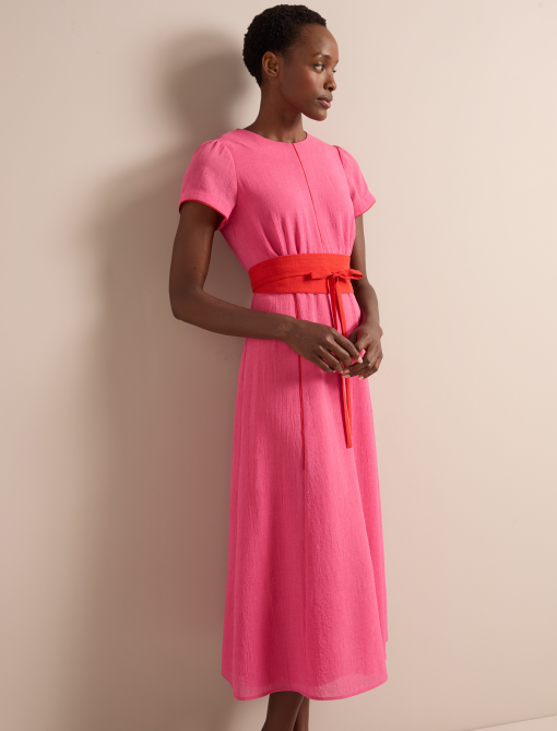Rosie Techni Voile Maxi Dress - Hot Pink Crimson - 画像 (9)