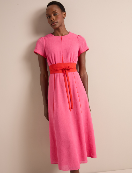 Rosie Techni Voile Maxi Dress - Hot Pink Crimson - 画像 (6)