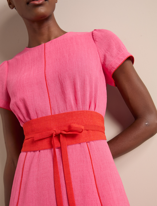 Rosie Techni Voile Maxi Dress - Hot Pink Crimson - 画像 (5)