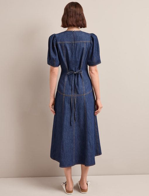 Robin Denim Maxi Dress - Dark Blue - 画像 (7)