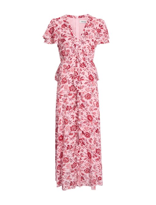 Vivienne Cotton Blend Maxi Dress - Pink Palm Floral Print - 画像 (7)