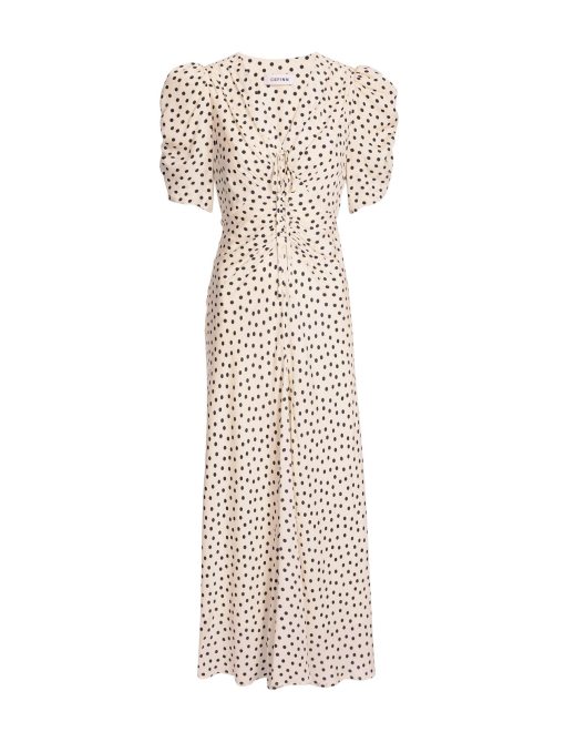 Ophelia Bias Cut Maxi Dress - Ecru Black Polka Dot Print - 画像 (11)