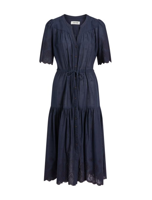 Nicole Organic Cotton Maxi Dress - Navy - 画像 (4)